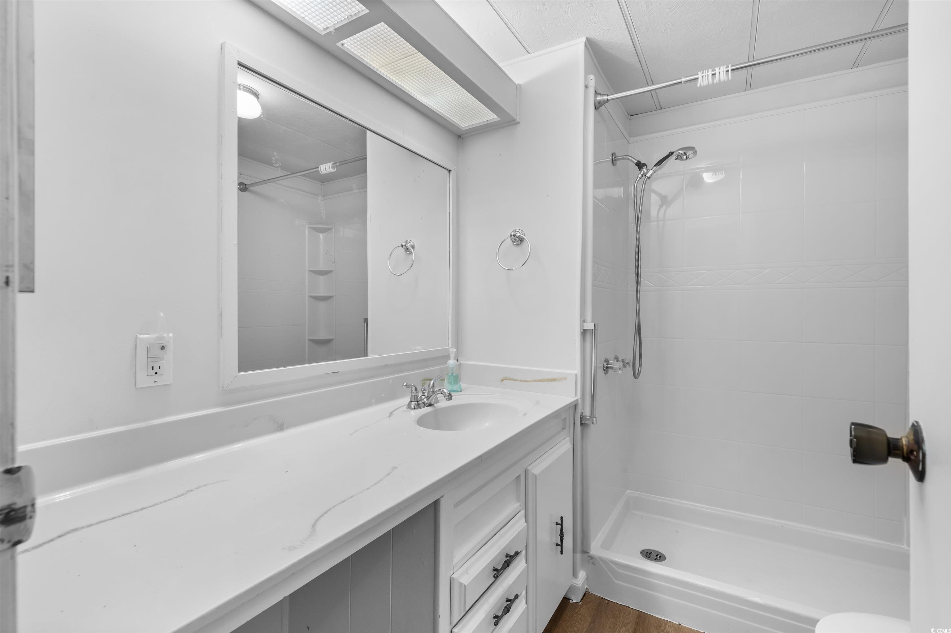 2950 Clemson Trail Murrells Inlet, SC 29576 - Photo 21 of 29 Bathroom with vanity, wood-type flooring, and walk