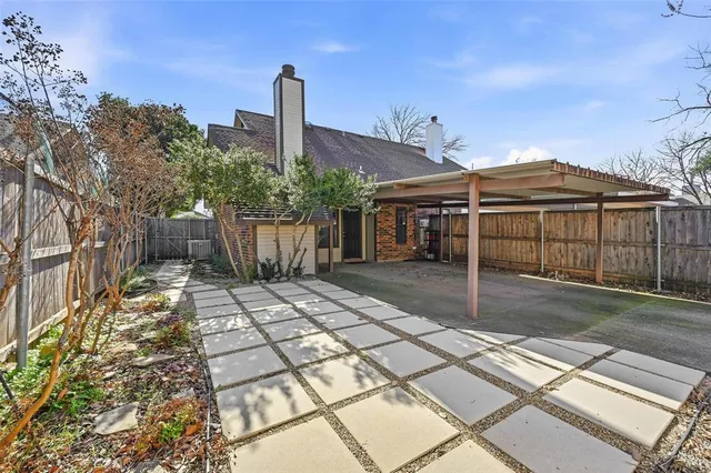 a view of a house with a patio