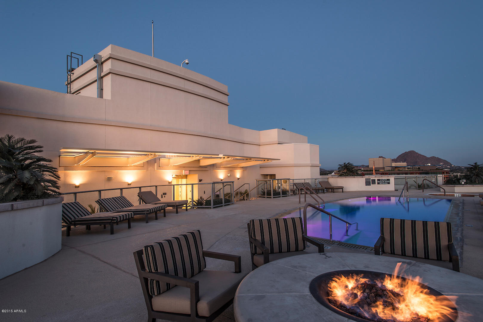 2211 East Camelback Road, Unit 304 Phoenix, AZ 85016 - Photo 33 of 34 Residence roof top fire-pit & pool