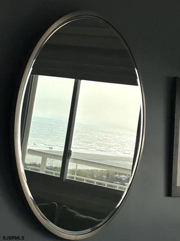 a view of a glass door