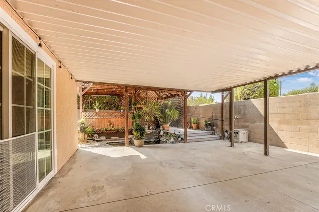 a view of a large room with a large window