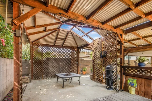 a backyard of a house