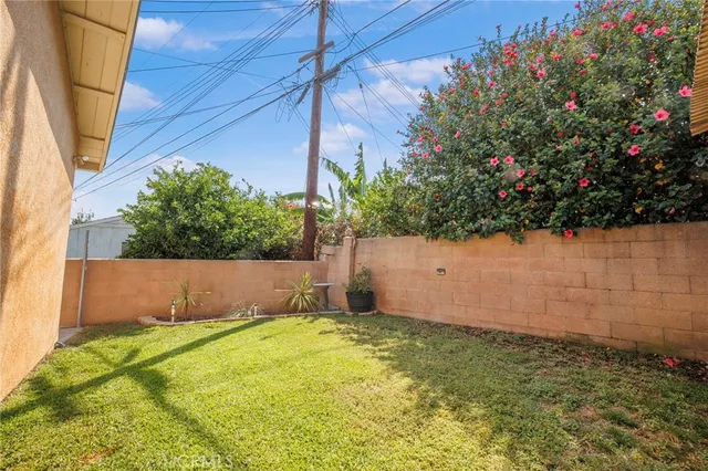 a backyard of a house