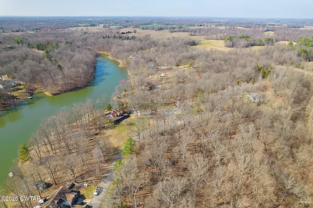 a view of a lake with outdoor space