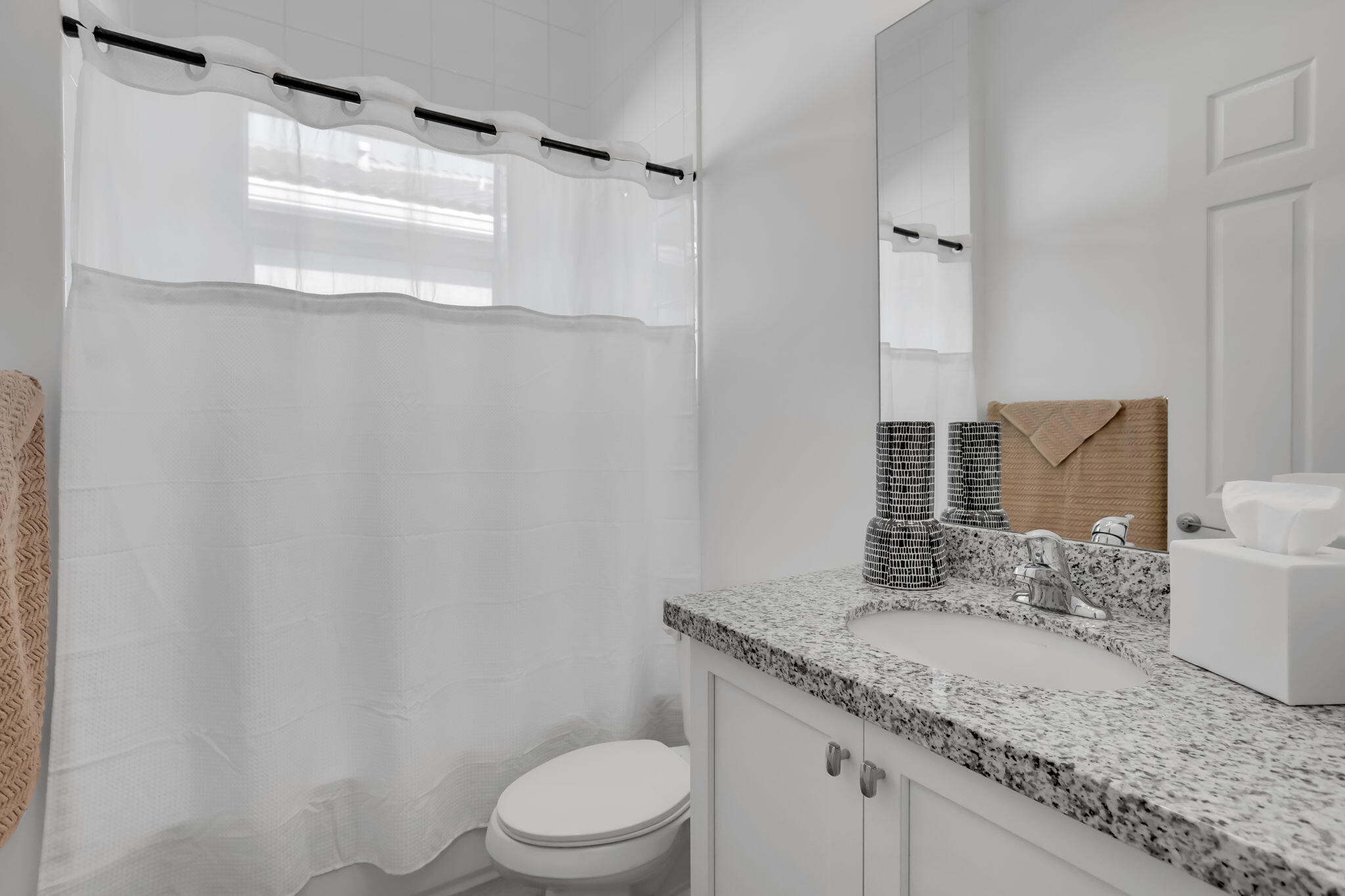 8254 Appalachian Ridge Road Boynton Beach, FL 33473 - Photo 22 of 50 a bathroom with a granite countertop sink toilet and shower
