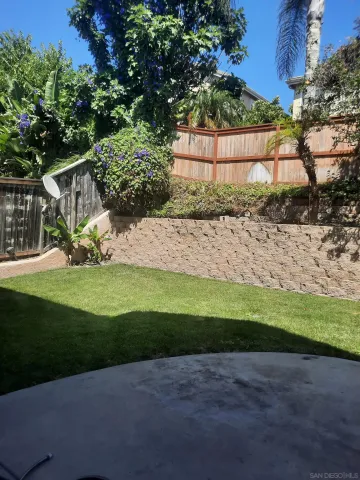 a view of a backyard