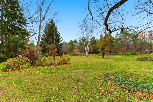 a view of yard with swimming pool