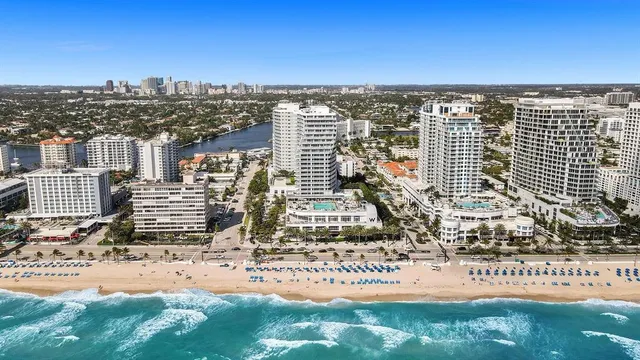 a view of a city with tall buildings