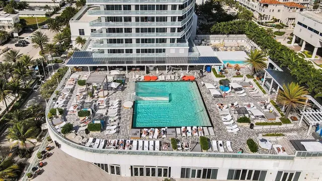 a front view of a building