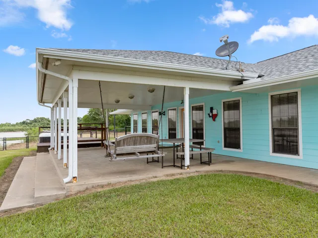 a view of a house with patio
