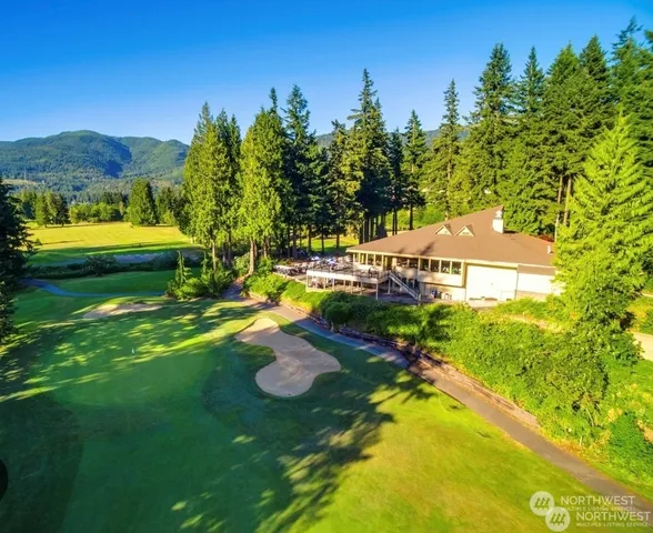 a view of a lake with a mountain in the background