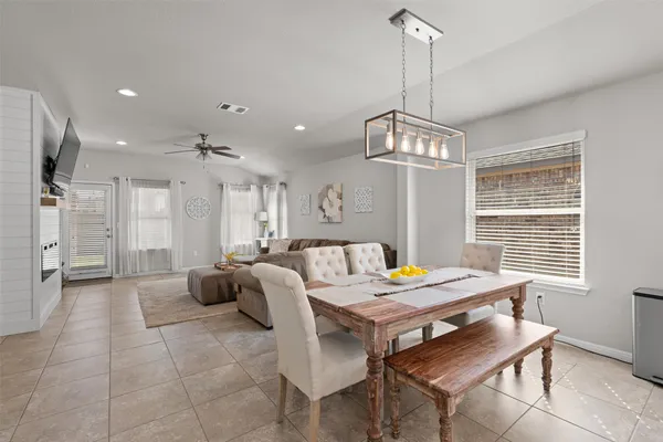 a workspace with furniture and window