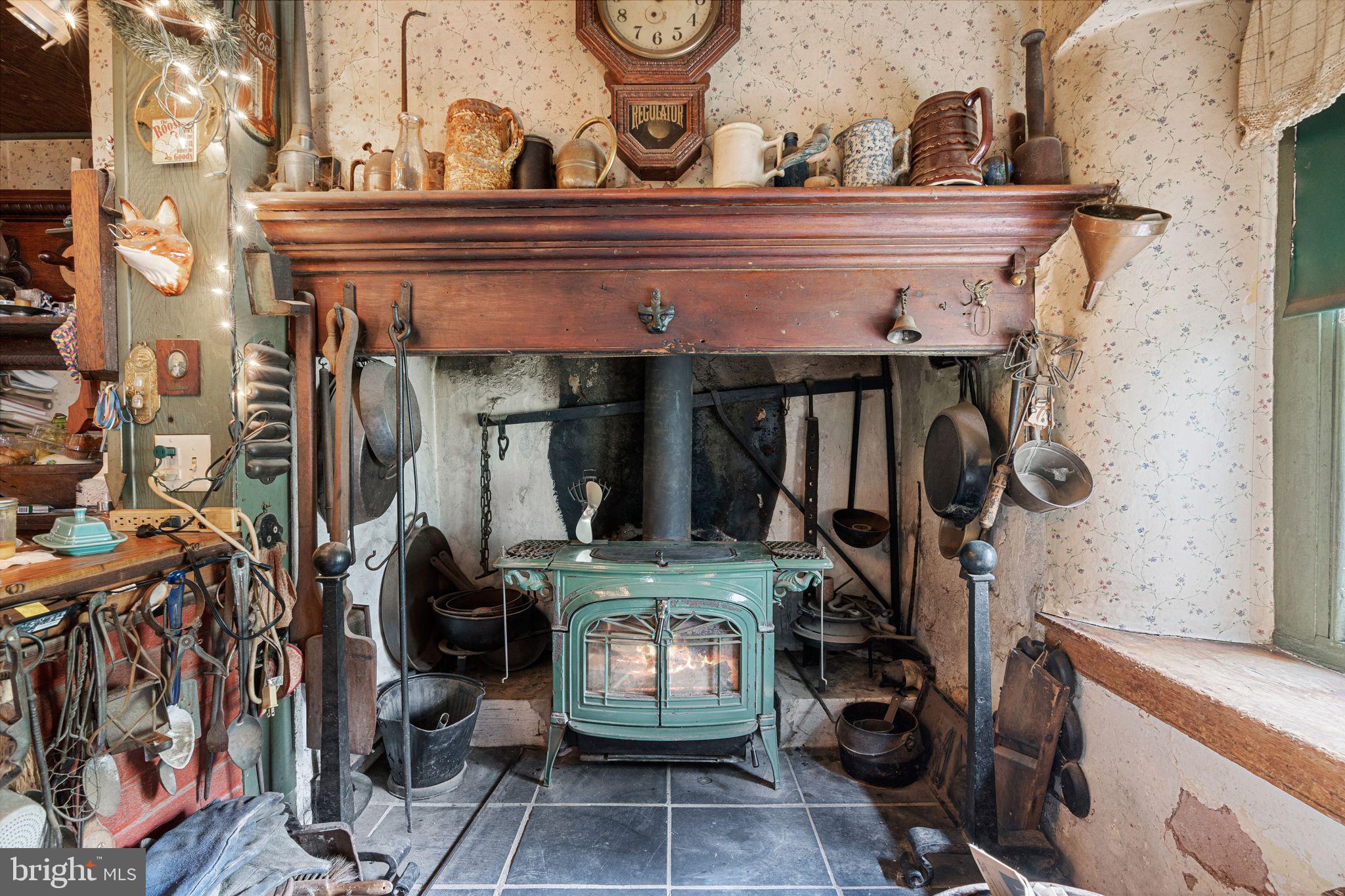37 Mill Road Birdsboro, PA 19508 - Photo 14 of 72 Walk in Fireplace with Pot Crane/wood stove