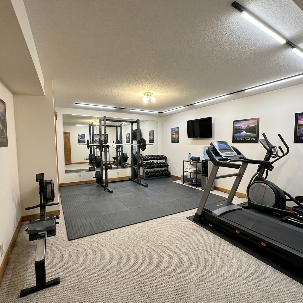 136 Bonnie Brae Road Carbondale, IL 62901 - Photo 27 of 30 a room with gym equipment and a table