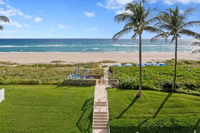 a view of an ocean and beach
