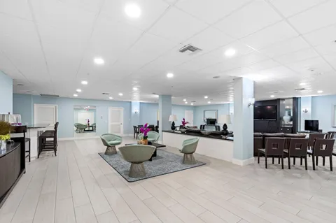 a front view of a building