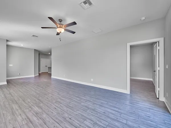an aerial view of residential building with ocean view