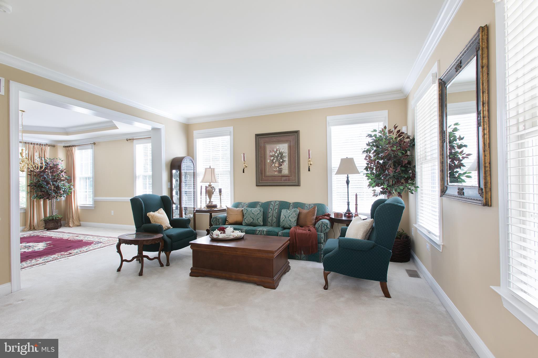 2222 Williams Church Road Hellertown, PA 18055 - Photo 7 of 28 Living room open to formal dining room with crown