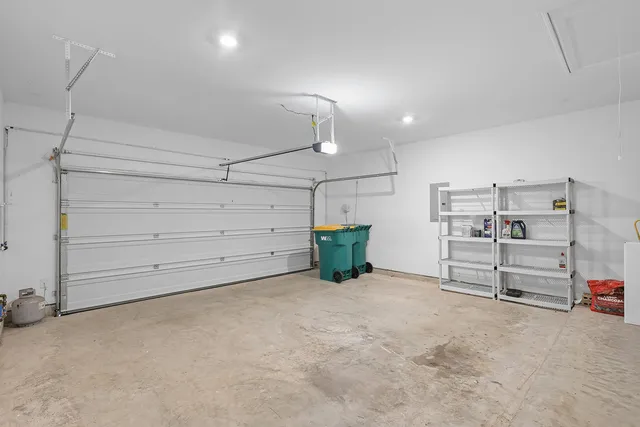 a view of a backyard with a garden