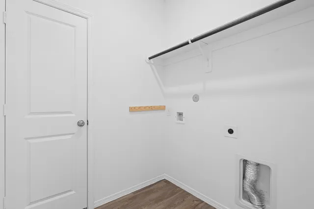 a view of small space with racks on the wall