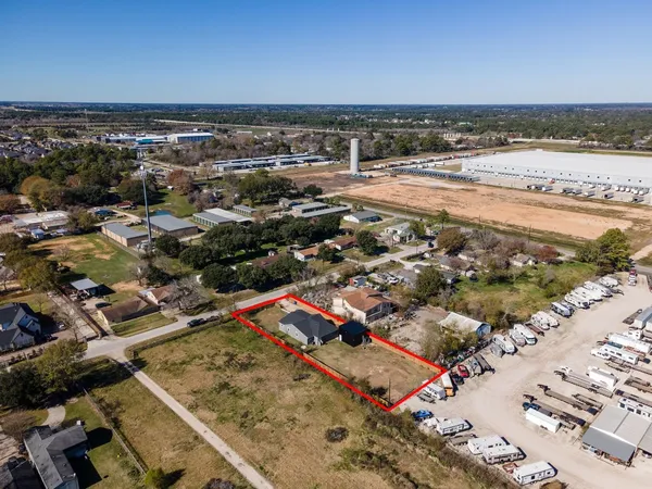 an aerial view of multiple house