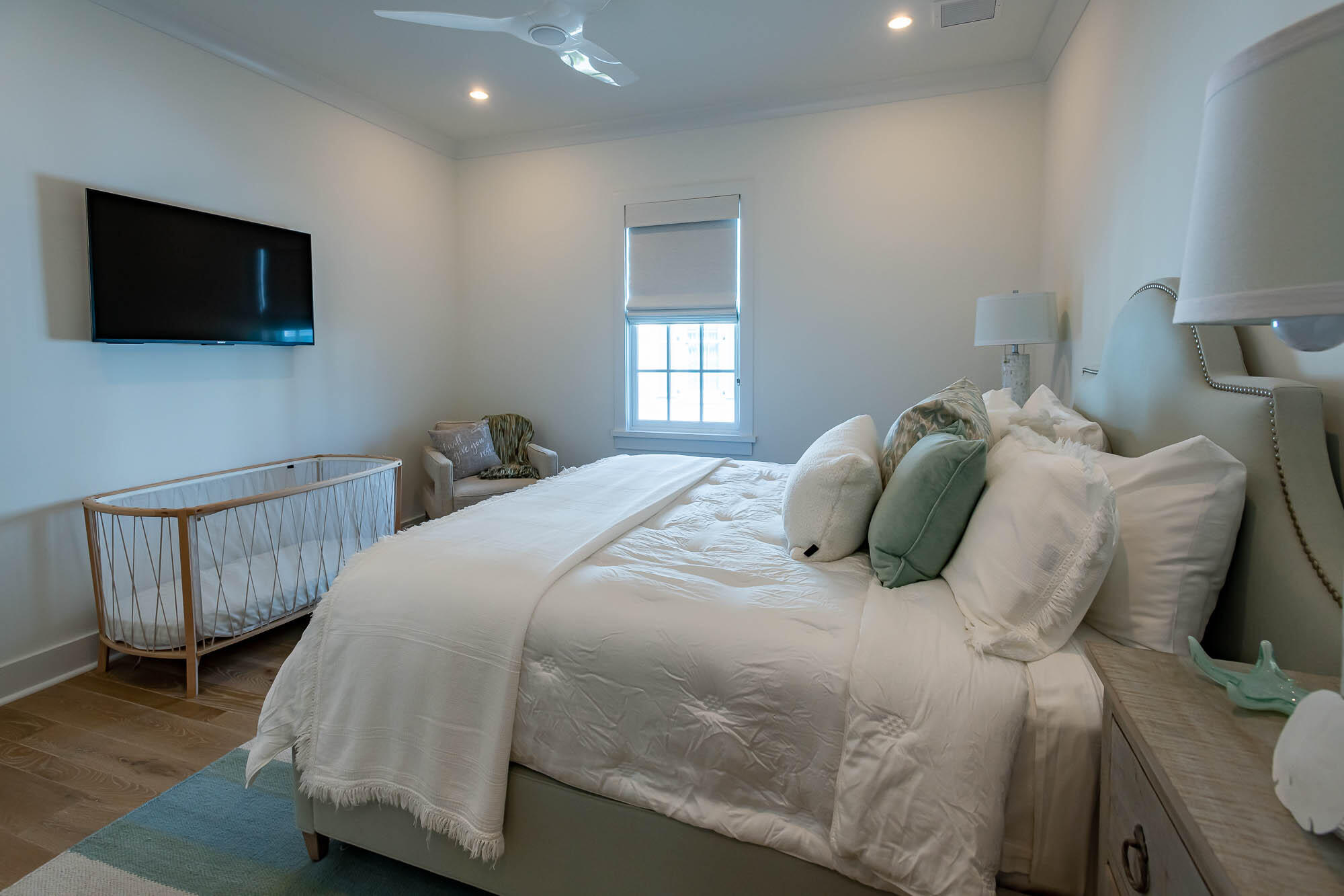24 Sea Star Ct Inlet Beach Inlet Beach, FL 32461 - Photo 36 of 63 a bedroom with a bed and a flat screen tv