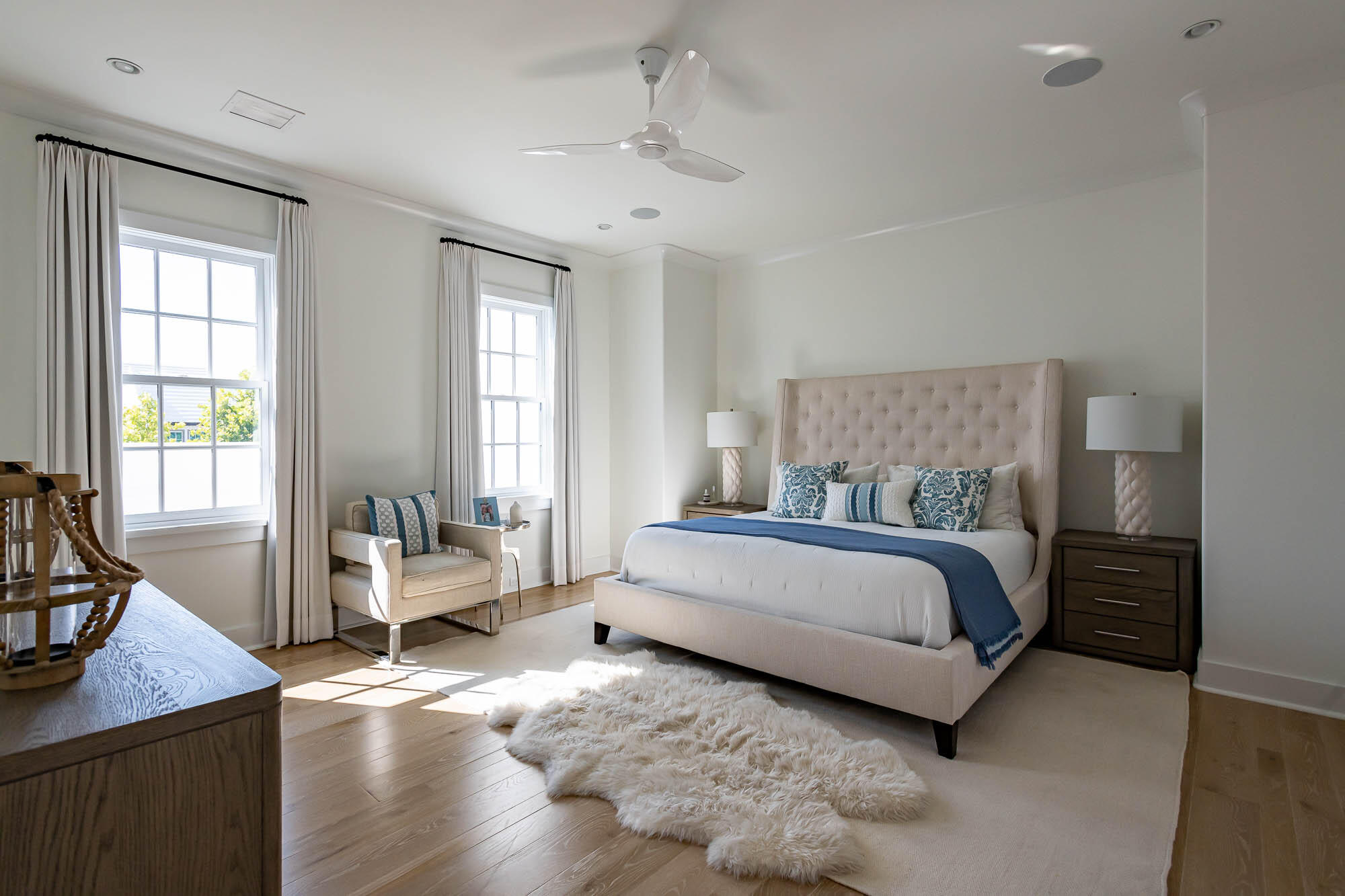 24 Sea Star Ct Inlet Beach Inlet Beach, FL 32461 - Photo 38 of 63 a bedroom with a bed and wooden floor