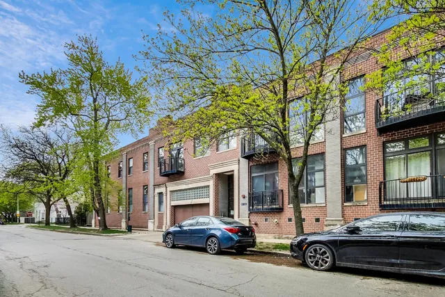 a car parked in front of a building
