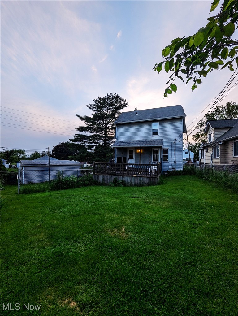 4745 Blythin Road Cleveland, OH 44125 - Photo 28 of 30 View of back of property at dusk