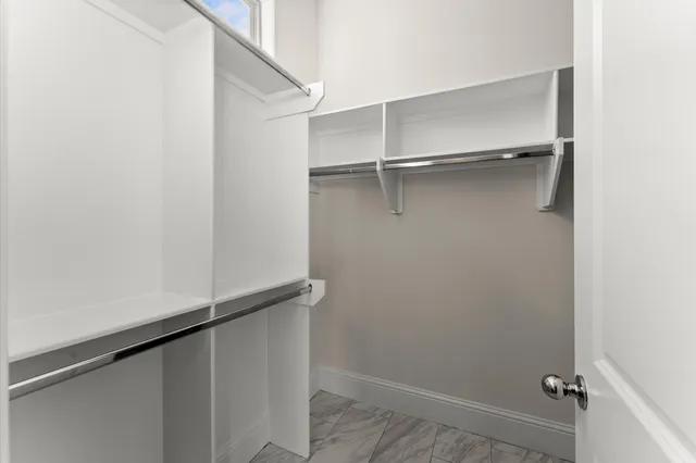 a close view of closet