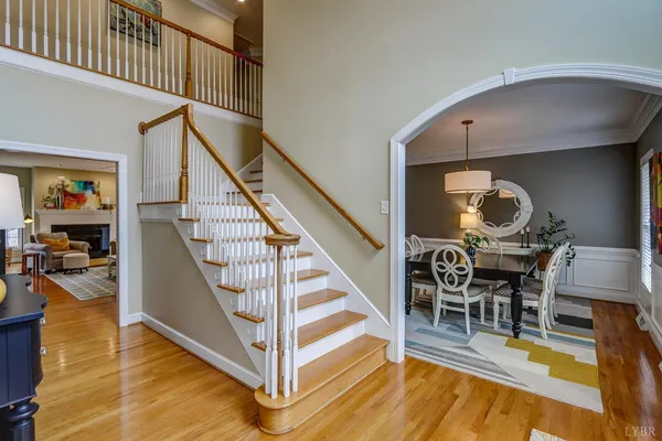 a bedroom with a bed and a lamp