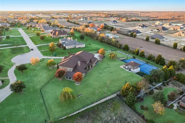 an aerial view of huge green field with lots of green plants