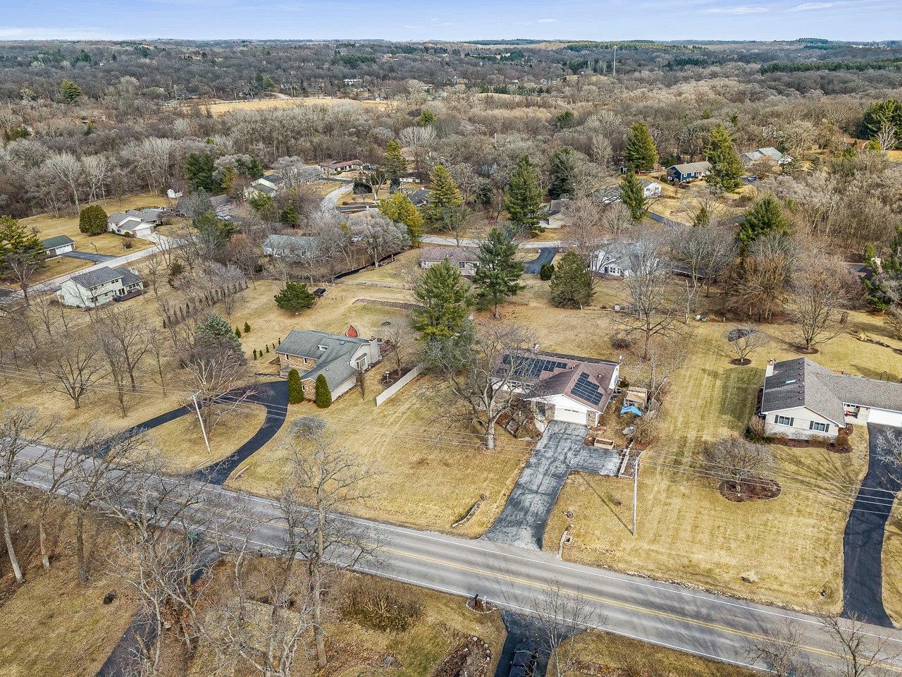 10383 Atwood Road Roscoe, IL 61073 - Photo 41 of 42 an aerial view of residential houses with outdoor space