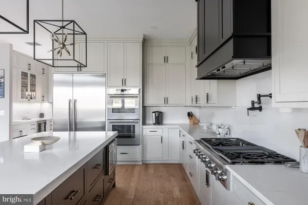 a view of a kitchen from a dining room