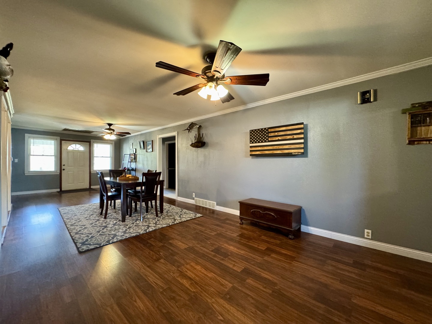 212 Mitchell Street Benton, IL 62812 - Photo 14 of 40 a view of a livingroom with furniture and a ceiling fan