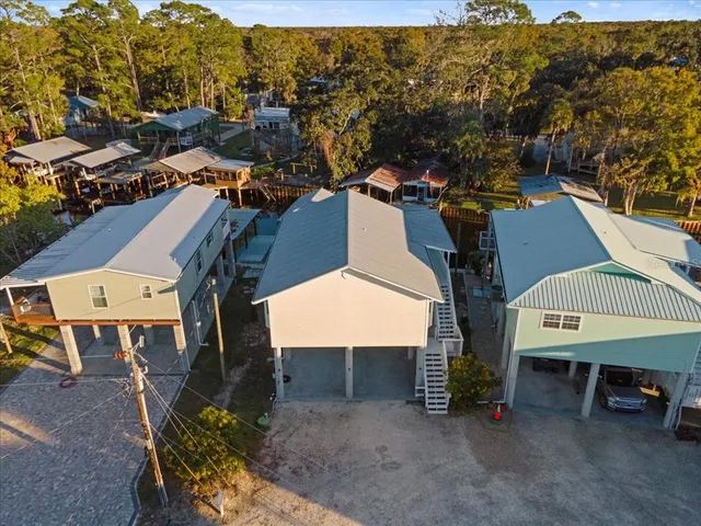 an aerial view of a city