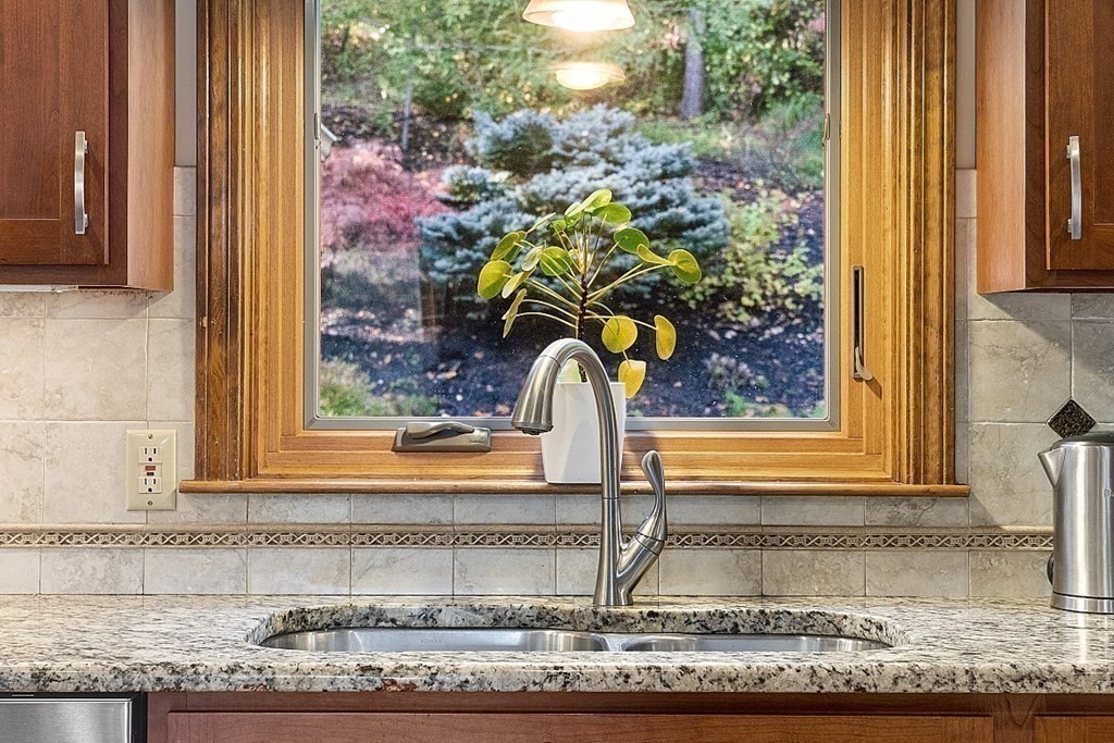 5 Abby Road Westford, MA 01886 - Photo 13 of 41 a bathroom with a granite countertop sink and a mirror