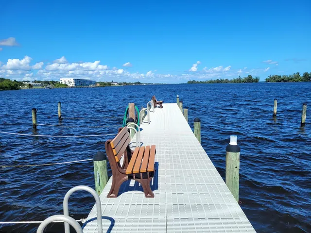 a view of a terrace with sky view