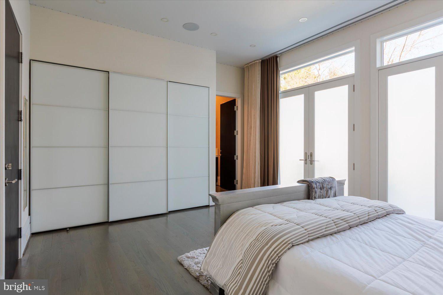 3017 Gates Road Northwest Washington, DC 20008 - Photo 39 of 92 1st floor bedroom looking to pool doors/closet