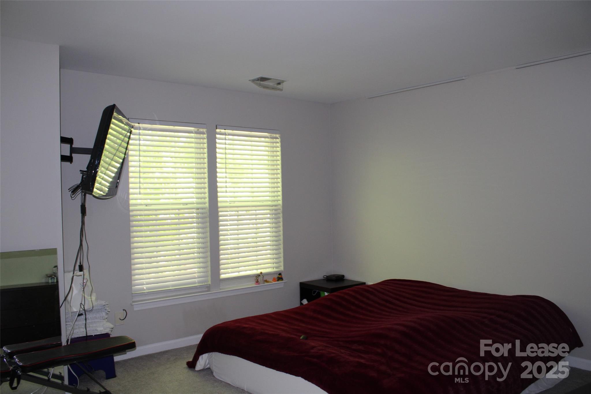 18630 Oakhurst Boulevard Cornelius, NC 28031 - Photo 14 of 20 a bedroom with a bed a window and a flat screen tv