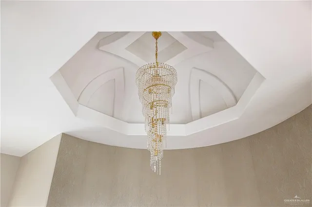 a close view of light fixtures and entryway