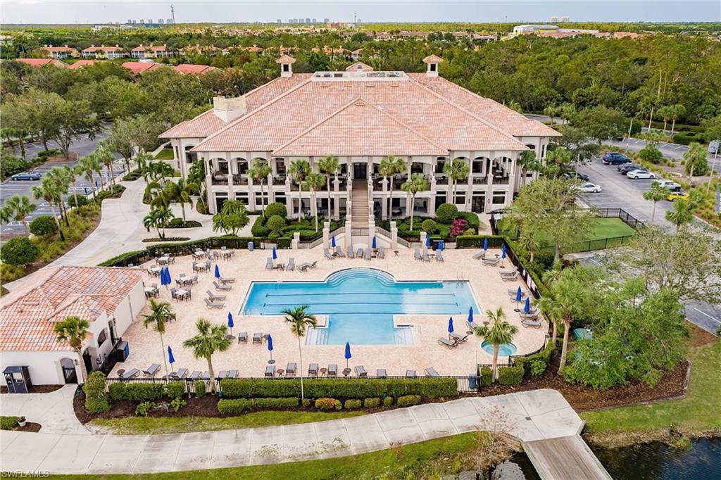 20199 Markward Crossing Estero, FL 33928 - Photo 36 of 45 an aerial view of a house with a garden and lake view