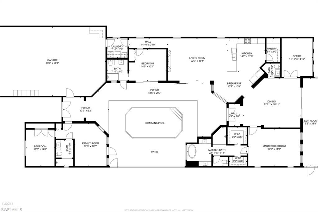 20199 Markward Crossing Estero, FL 33928 - Photo 39 of 45 a picture of floor plan
