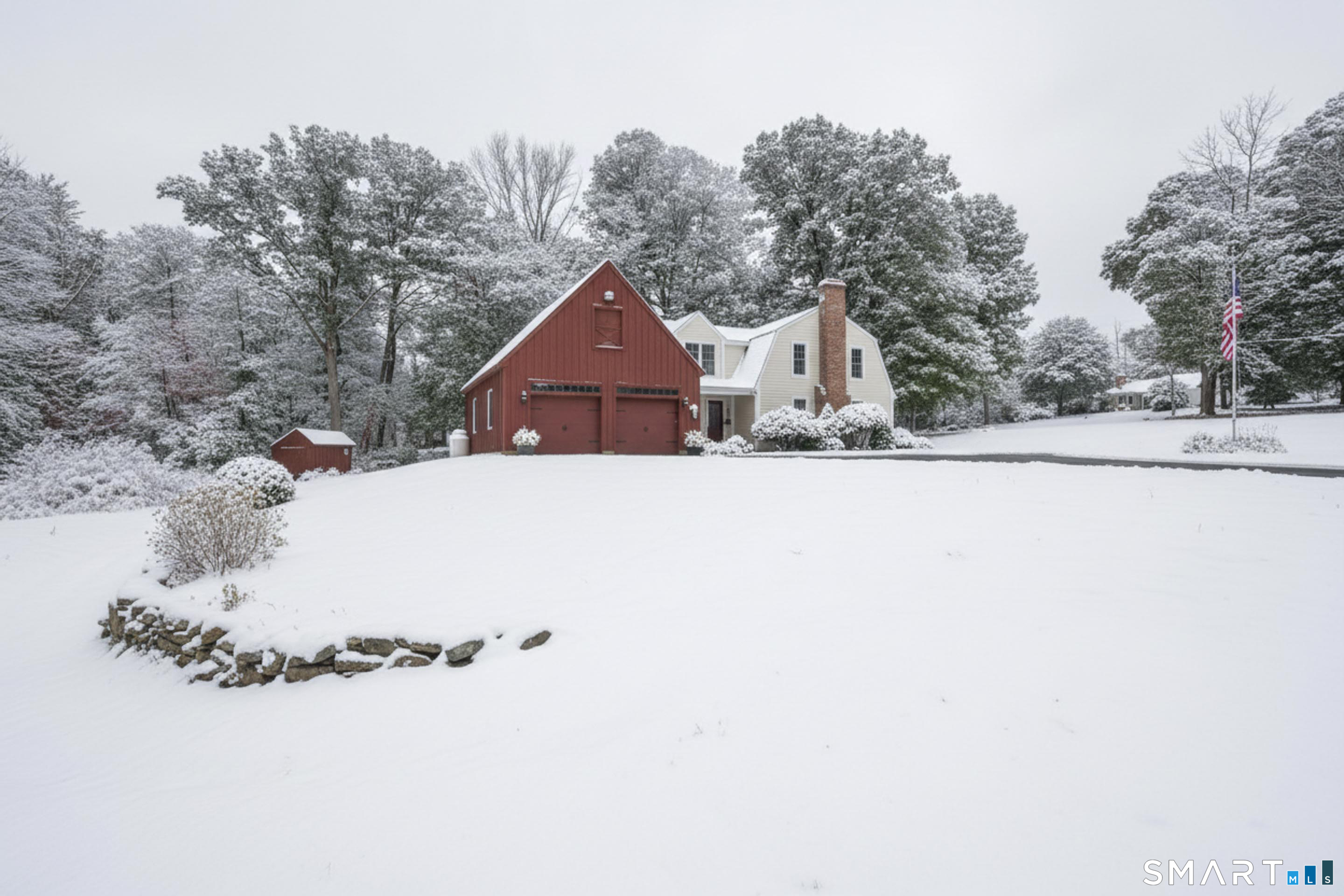180 Leonard Road Stafford, CT 06076 - Photo 3 of 39 a view of a house with a snow on the road
