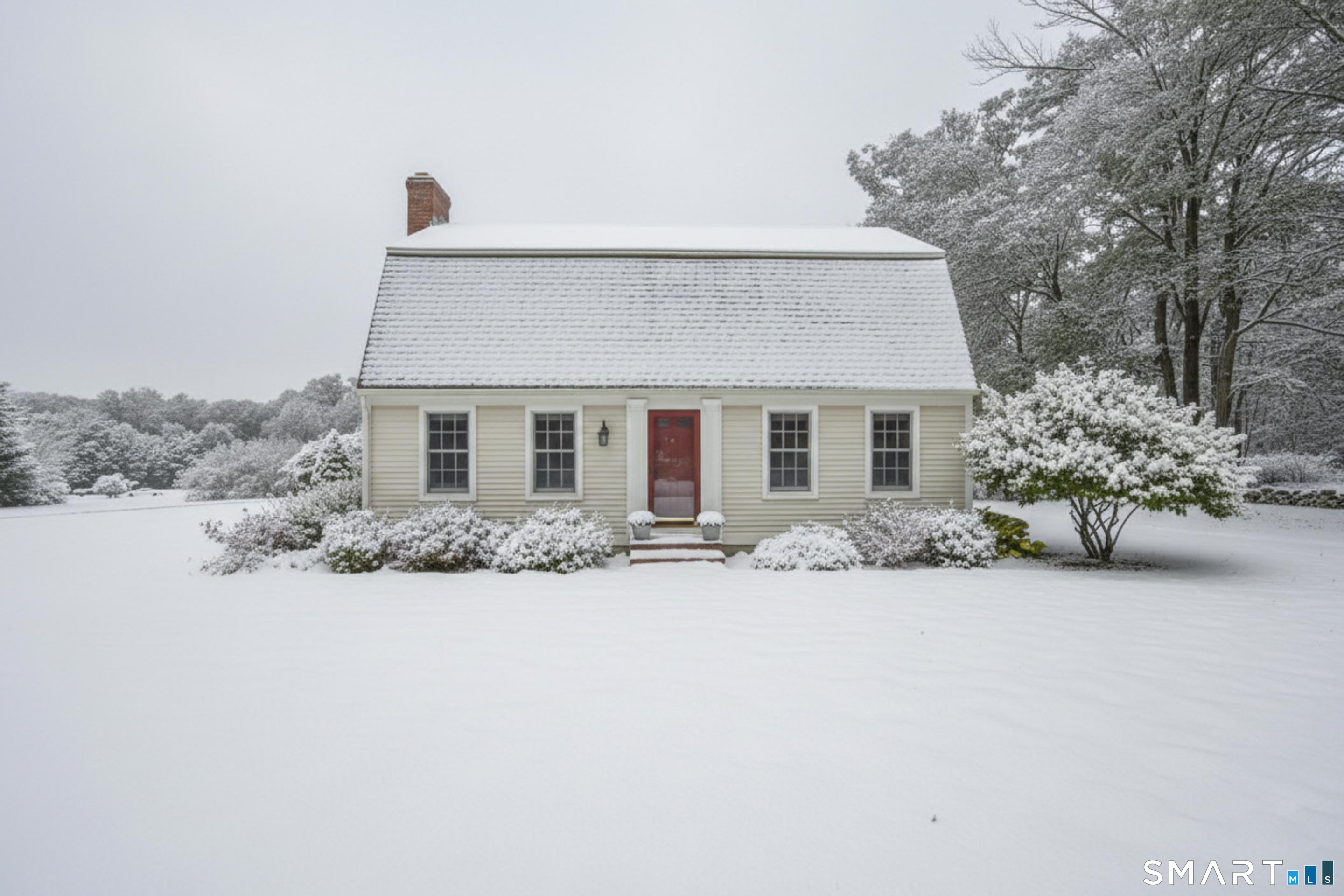 180 Leonard Road Stafford, CT 06076 - Photo 36 of 39 front view of house with yard and trees in the background