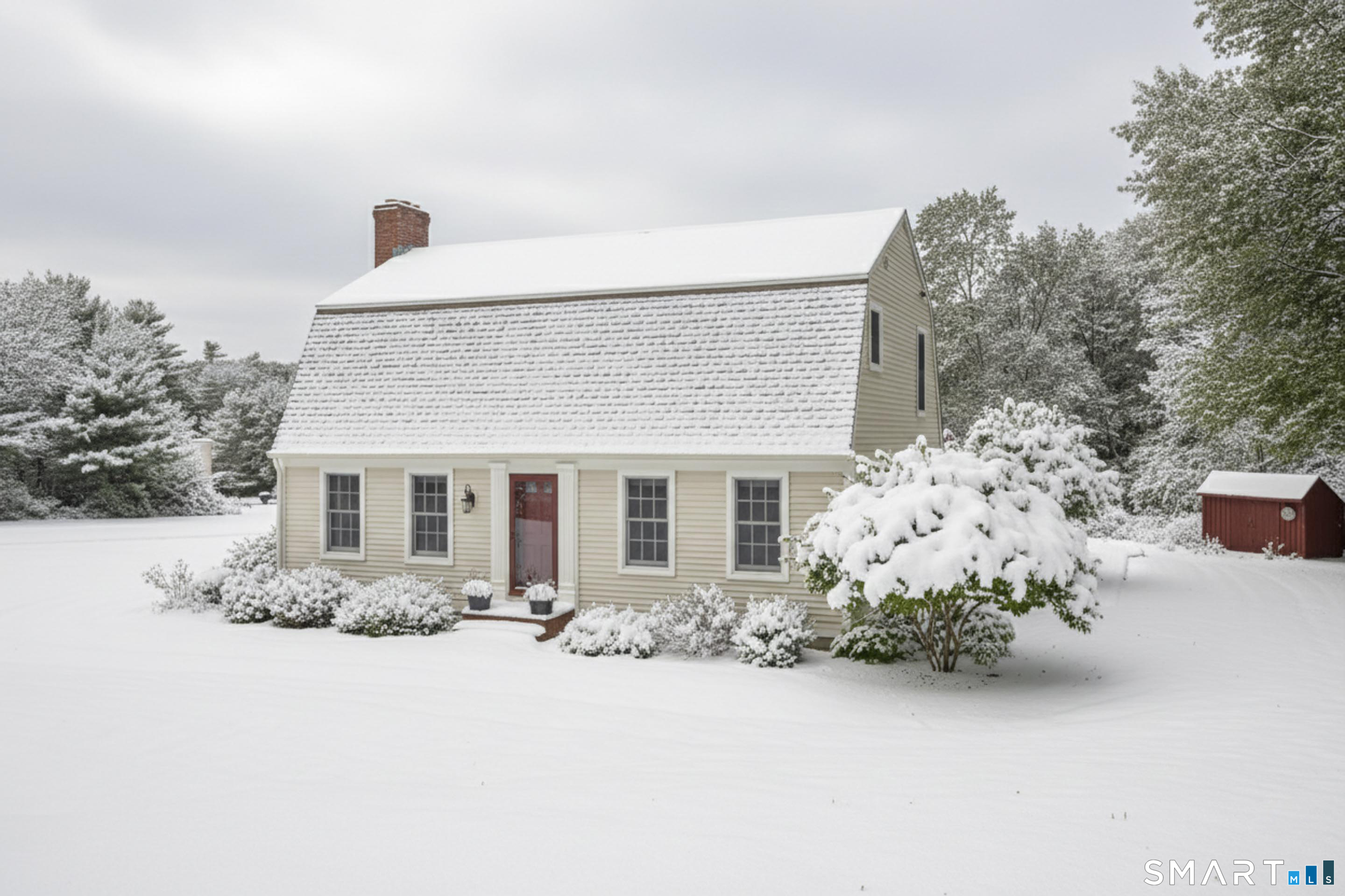 180 Leonard Road Stafford, CT 06076 - Photo 37 of 39 a front view of a house with a yard and garage
