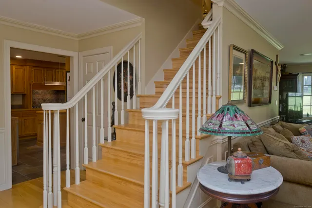 a living room with furniture and a couch
