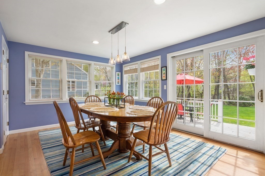 26 William Street Needham, MA 02494 - Photo 8 of 35 a view of a dining room with furniture window and wooden floor