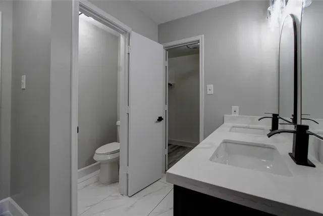 a bathroom with a sink and a toilet
