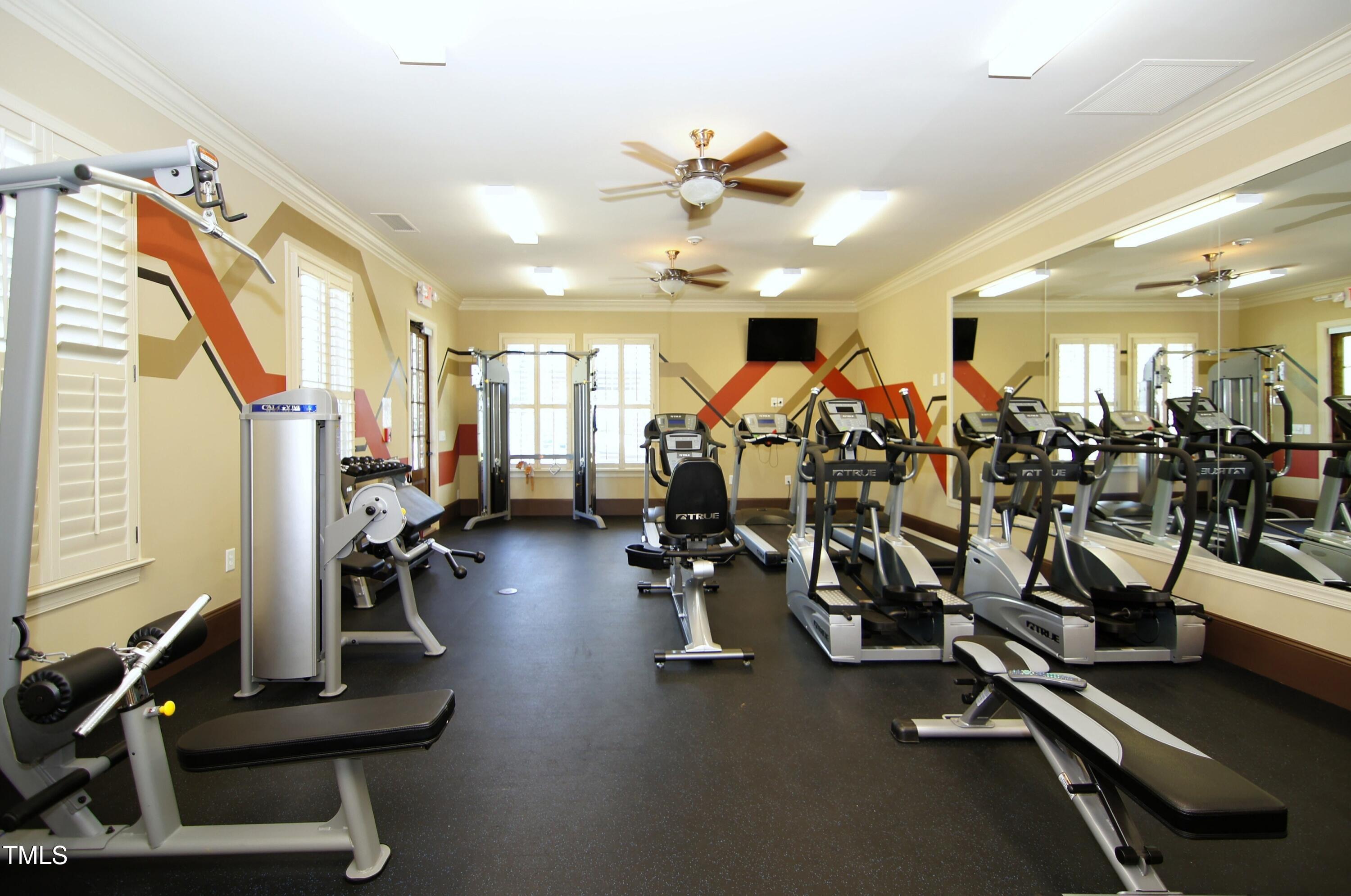 225 Mayfield Drive Apex, NC 27539 - Photo 37 of 41 a view of a room with gym equipment